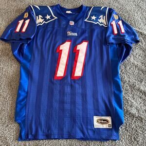 Vintage 1997 Wilson Drew Bledsoe NFL New England Patriots Pro Line Jersey 46/L